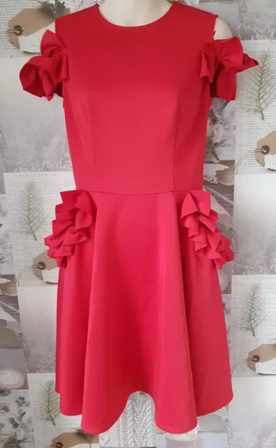 Deneese ruffle detail clearance dress