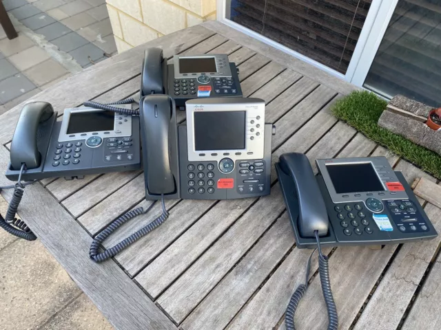 Bundle of 4, Cisco CP-7965G, VoIP TelePhone Handsets. Business Phones.