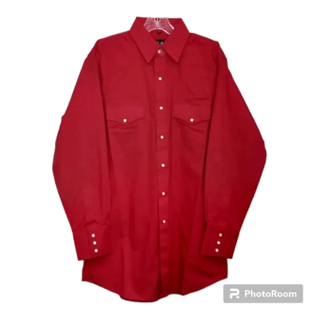 WHITE HORSE SHIRT Mens M Western Cowboy Rodeo Red Pearl Snap Dadcore ...