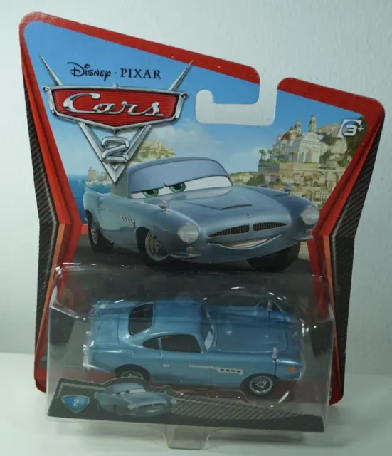 Mattel Disney Pixar Cars 2 Finn McMissile 1:55 Scale Metal Diecast Toy Car MOC