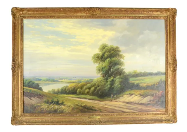 "Road to the Lake"  Oil on canvas, signed lower right Augustus Spencer,