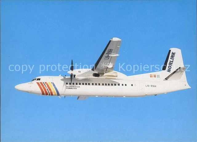 71833838 Flugzeuge Zivil SAS Scandinavian Commuter Fokker 50 LN-RNH Flugzeuge Zi