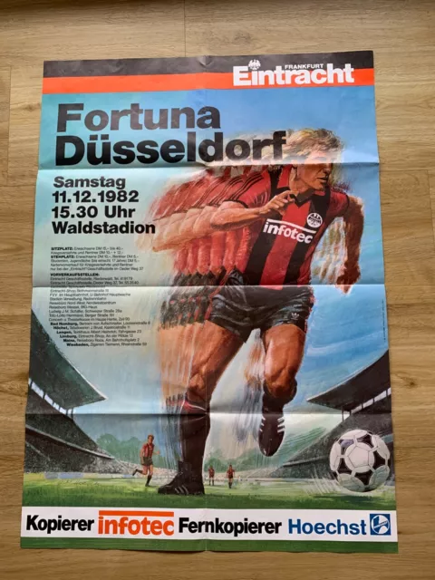 Eintracht Frankfurt - Fortuna Düsseldorf - Bundesliga 80er DIN A1 Plakat Poster