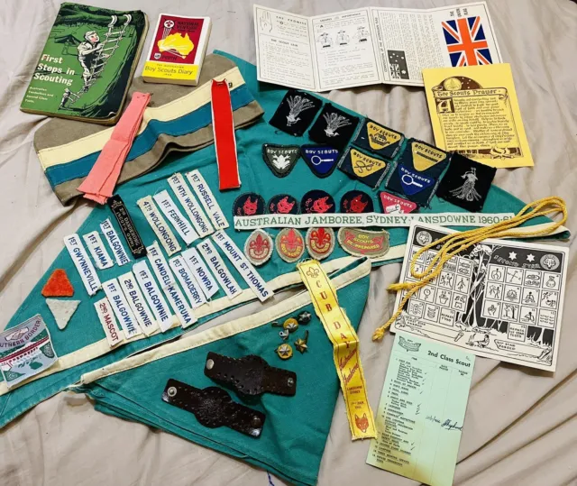 1960s Boy Scouts , Cubs , Items Including Badges, Scarves & Booklets FREE  POST
