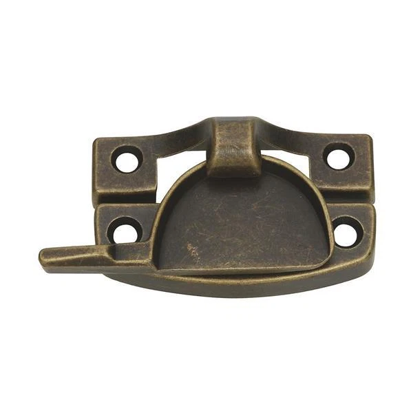 35 Pk Die Cast Antique Brass Finish Crescent Shaped Window Sash Lock N170761