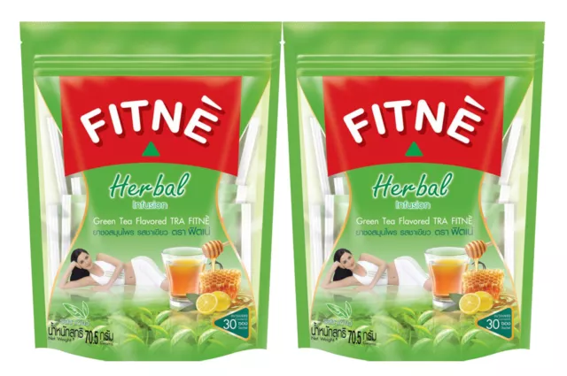 2x FITNE Herbal Green Tea Slimming Diet Weight Loss Detox Total 60 Teabags
