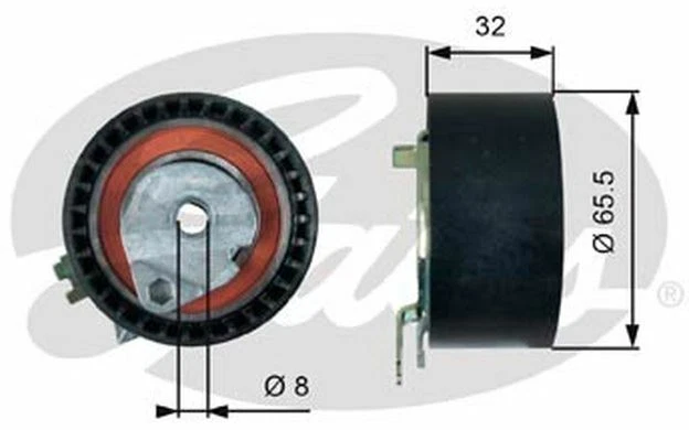 GATES Galet tendeur pour RENAULT MODUS DACIA DUSTER T43236 - Mister Auto