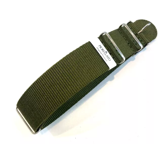 Cinturino da uomo orologio Morellato tessuto nylon verde militare 18 20 22
