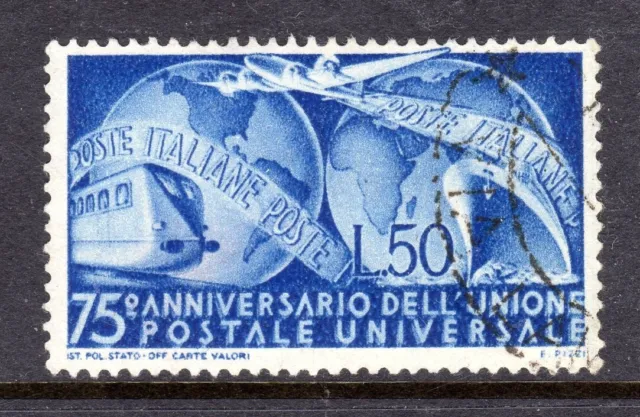 Italy Scott # 514 VF Used 1949 75th Anniversary UPU