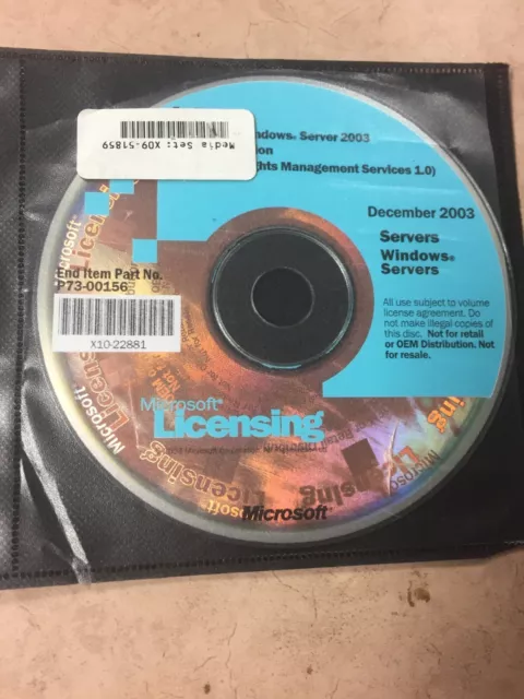 Microsoft Licensing December 2003 Servers