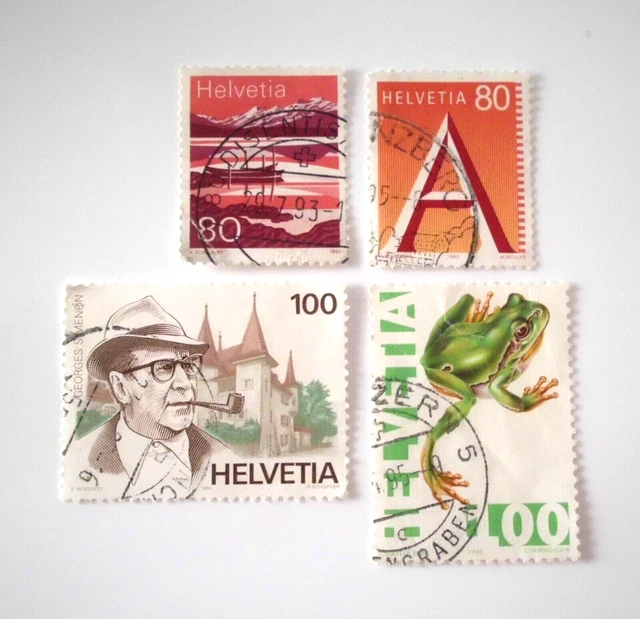 Schweiz - 1991-1995 - 4 Stück - gestempelt (38)