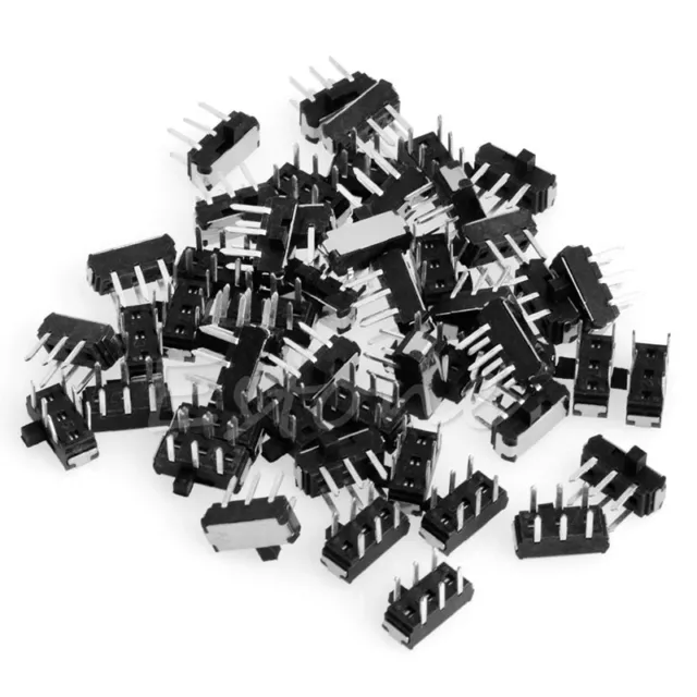 Slide Switch DPDT 6 Pin PCB Panel Mount Mini Micro Toggle Switch 50Pcs