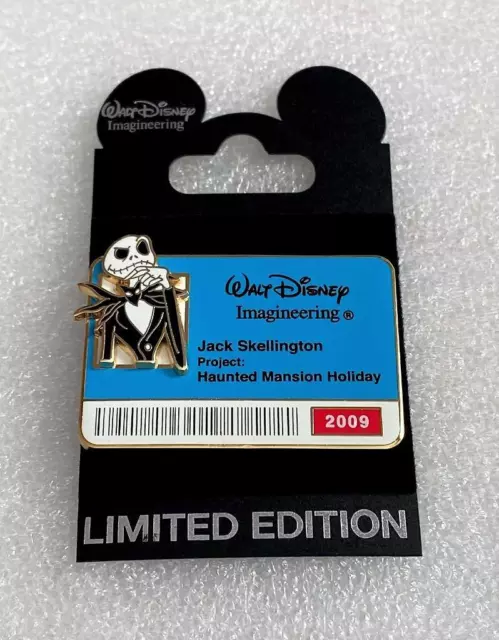 Disney WDI Nightmare Before Christmas Jack Skellington 2009 I.D Badge LE 300 Pin