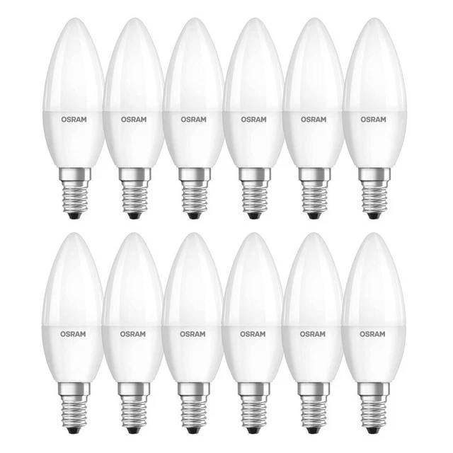 12 x Bellalux LED Lampen Kerze 3,2W = 25W E14 matt 250lm warmweiß 2700K >UVP 23€