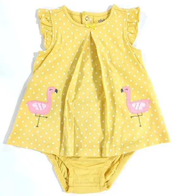 Carters Outfit Baby Infants 3-6 Months Child of Mine Girls Flamingo Dress Polka