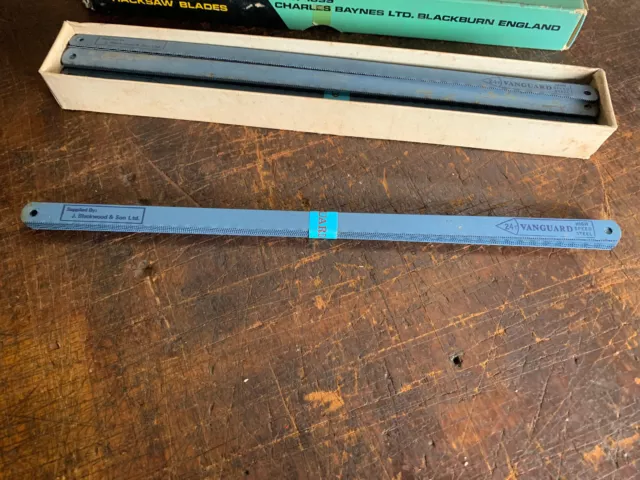 Vintage Vanguard Hacksaw Blades, 10 Pack High Speed 24T x 12" British Made NOS