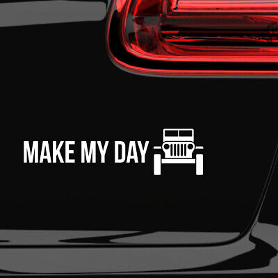 Auto Aufkleber Sticker Make my Day WILLYS Jeep Offroad