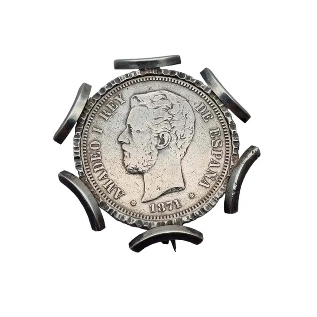 Superbe Broche Vintage Avignon En Métal Argenté – Collection Voyage Et Ville