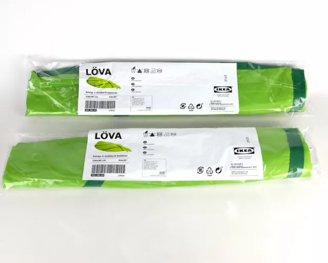 (Lot of 2) IKEA LÖVA Wall Mount Bed Canopy Tents Leaf Green Cozy New 54x35"