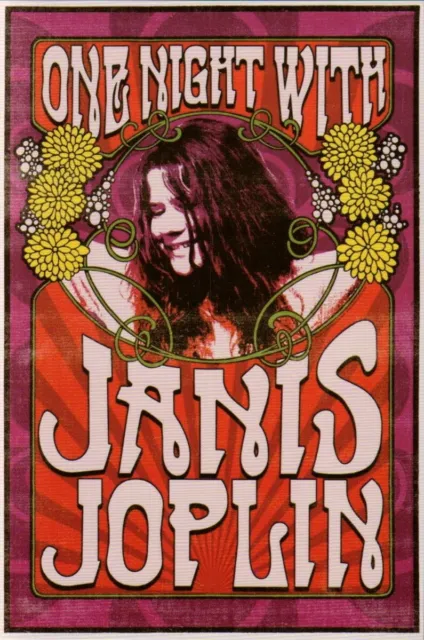 One Night with Janis Joplin 4"x6" Reprint Concert Mini Poster/Postcard 0128