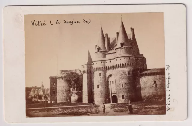 CDV Gérard à Rennes - Bretagne - Vitré, le château - Vintage print c.1875