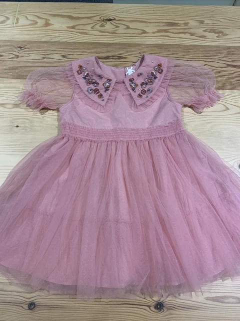 NEXT abito da festa in tulle rosa età 2-3 anni damigella d'onore