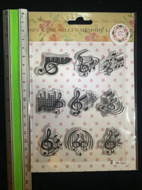 Silicone Stamp Vintage Cute Music Piano Quality Clear Birthday Scrapbook Gift