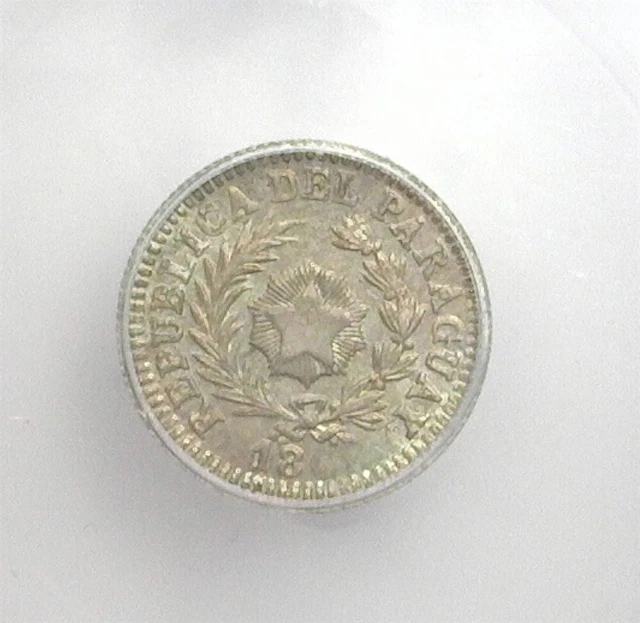 Paraguay 18Xx Silver 10C On Argentina 10C Icg Ms65 Km#26 Paraguay Pattern Die*