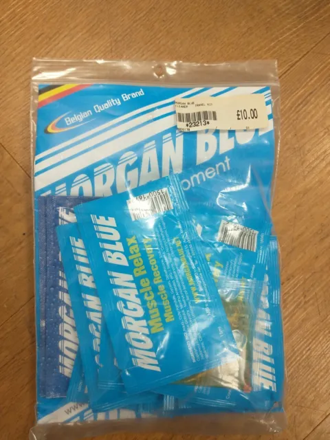 Morgan Blue Travel kit with race oil,chamois cream,muscle relax.Triathlon,TT