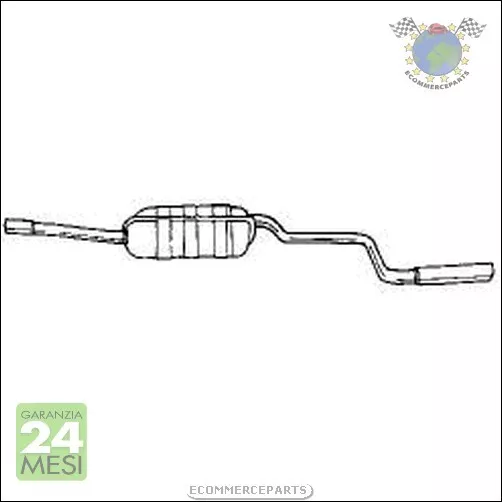 #14601 Silenziatore Marmitta Posteriore Per Lancia A 112 Benzina 1978>1986