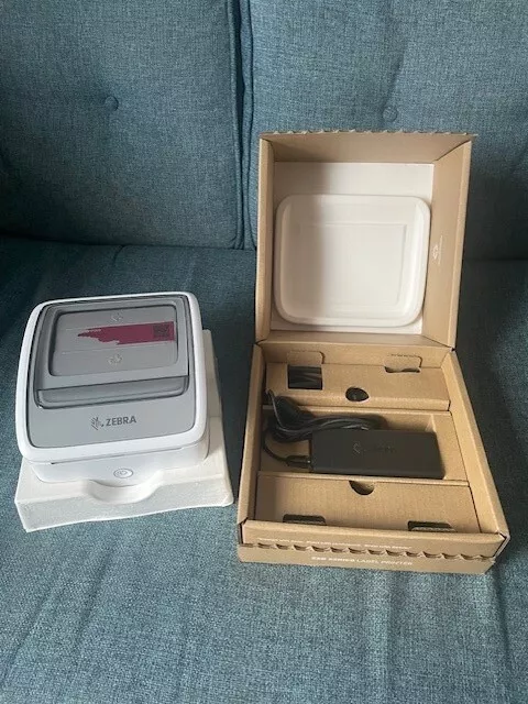 Zebra ZSB-DP14 Thermal Label Printer 4 Inch with part used box of labels