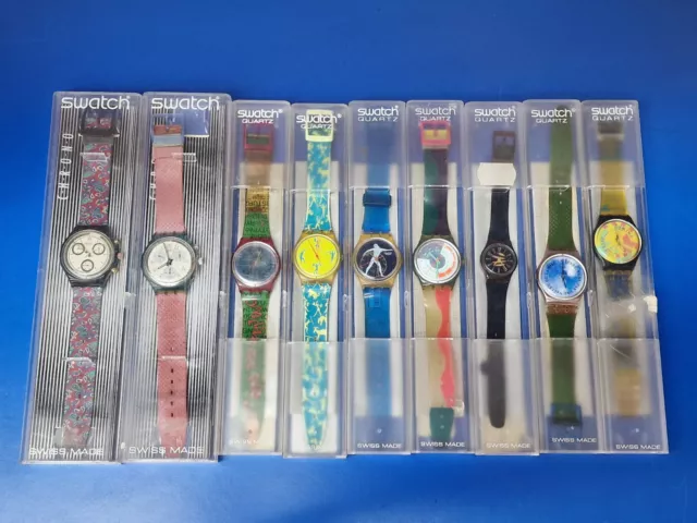 Lotto Collezione di 9 Orologi Swatch