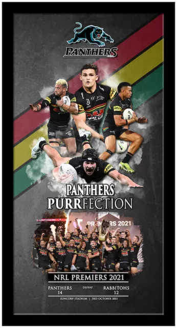 Penrith Panthers 2021 NRL Premiers Sports Print Framed