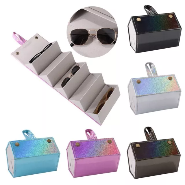 5slots Storage Box Display Eyeglasses Holder Portable Sunglasses Case