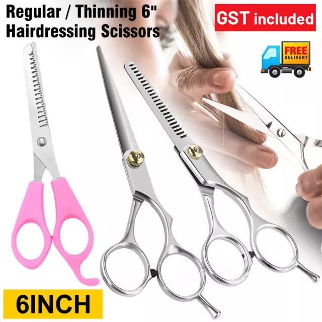 6" Professional Cutting Thinning Salon Hairdressing Scissors Hair Trimmer Barber