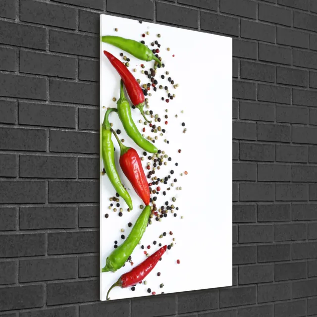 Tulup Image Sur Verre Acrylique Tableaux 50x100 - Piments