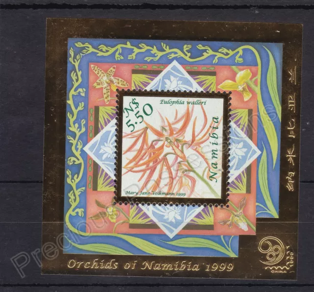 Namibia Mnh Stamp Sheet 1999 China '99 Orchids Sg Ms849