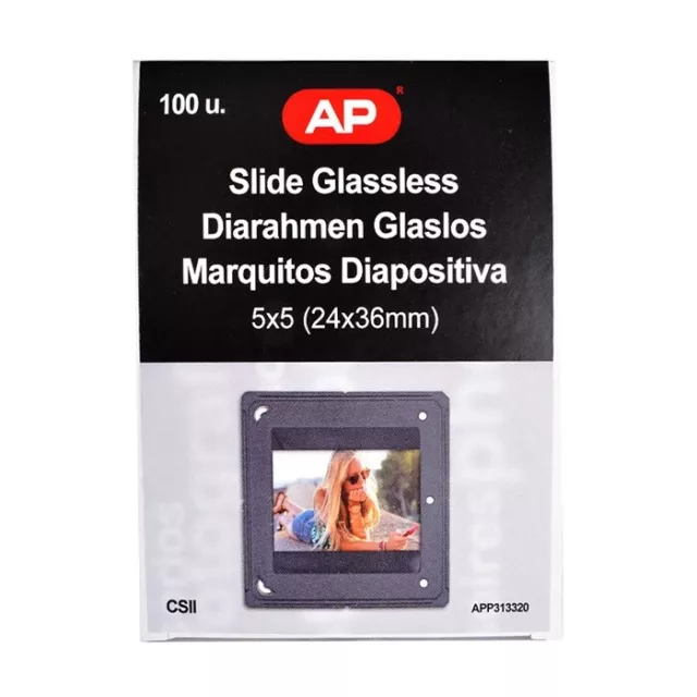 Deslizar Montajes Cs II Glassless 5x5 (24x36cm) Caja De 100 Montajes