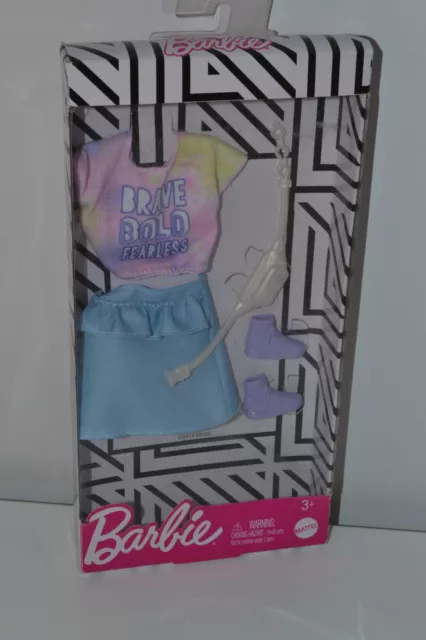 Brand New Barbie Doll Fashionistas Fashion Pack Pink Tie Dye Fashion Set