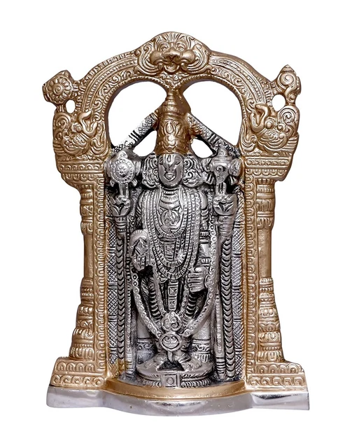 Metal Statue Idol of Vigneshwara Tirupati Balaji for Blessing Happiness