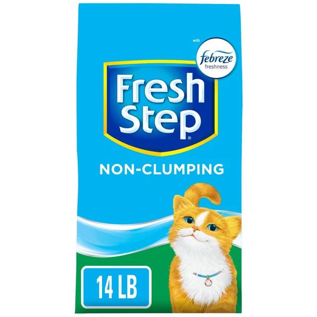 Fresh Step Premium Scented Litter with Febreze Non-Clumping Cat Litter 14 Lb
