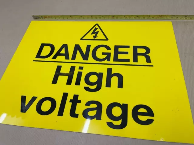 Danger High Voltage Plastic Warning Sign