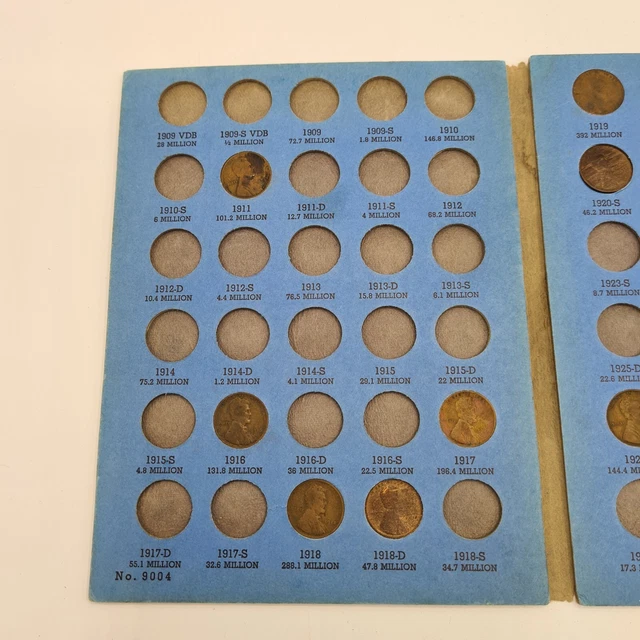PARTIAL LINCOLN HEAD CENT COLLECTION, 1909 TO 1940S (16 coins) COIN FOLDER 2