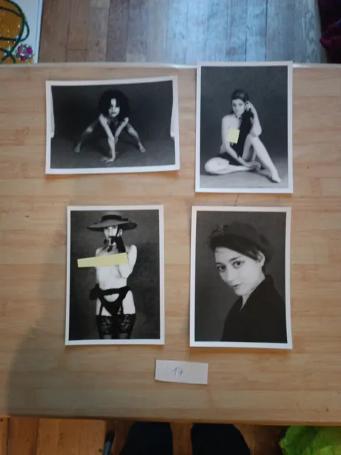 lot De 4 Photos argentique nu femme  format 13X18cm circa 1980. nu Artistique En