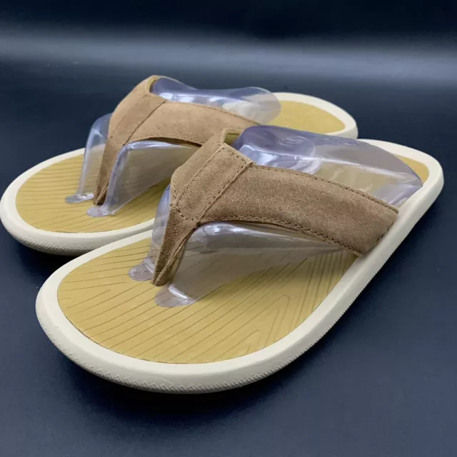 UGG Mens 9 Brookside II Flip flip-flops Suede Chestnut NEW 1124894