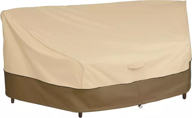 Veranda Water-Resistant 46 Inch Patio Curved Sofa Sectional Cover