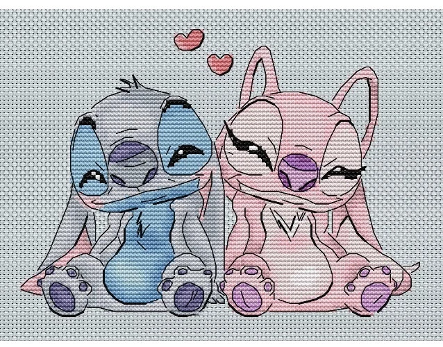 LILO AND STITCH Disney Lilo And Angel Counted Cross Stitch Kit EUR 20,38 PicClick IT