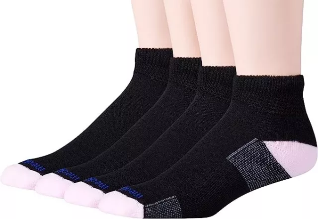 MediPeds Women's Diabetic Quarter Socks 4 Pack