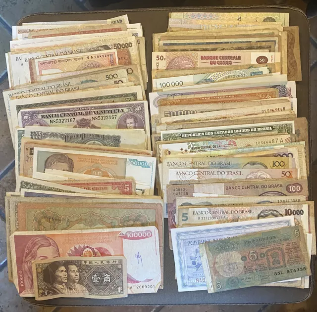 200 Different Worldwide Banknote Currency Lot