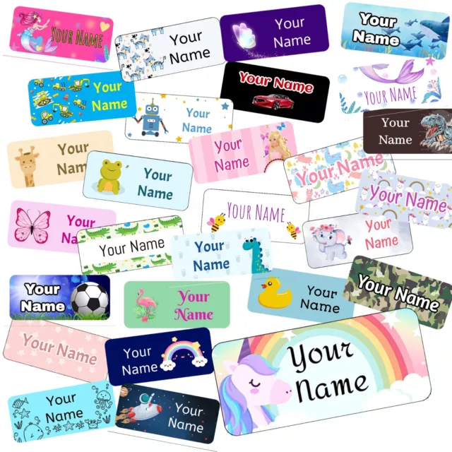 Name Labels for Clothes and Lunch Boxes, Stick on Name Labels, Waterproof